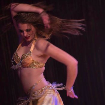 Arabian belly dance performer