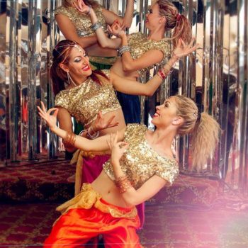 Energetic Bhangra dancers
